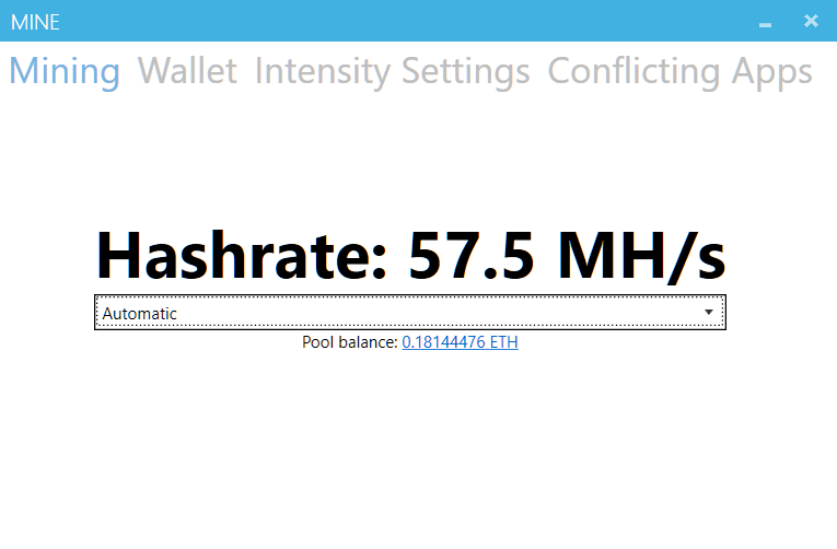 Mining in progress.